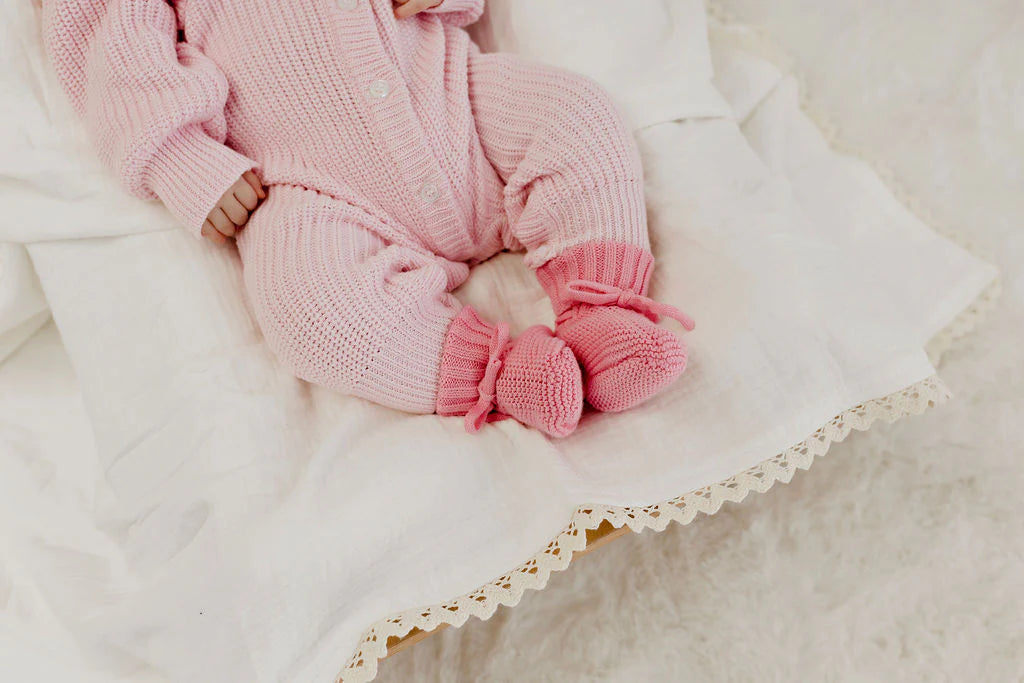 Baby Knit Booties | Rosewater