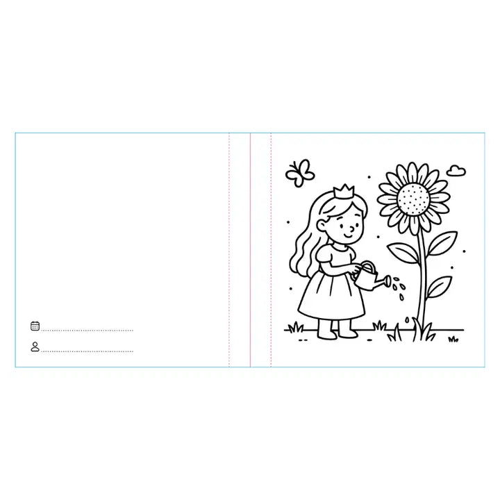 Colouring Book Square - Princesses