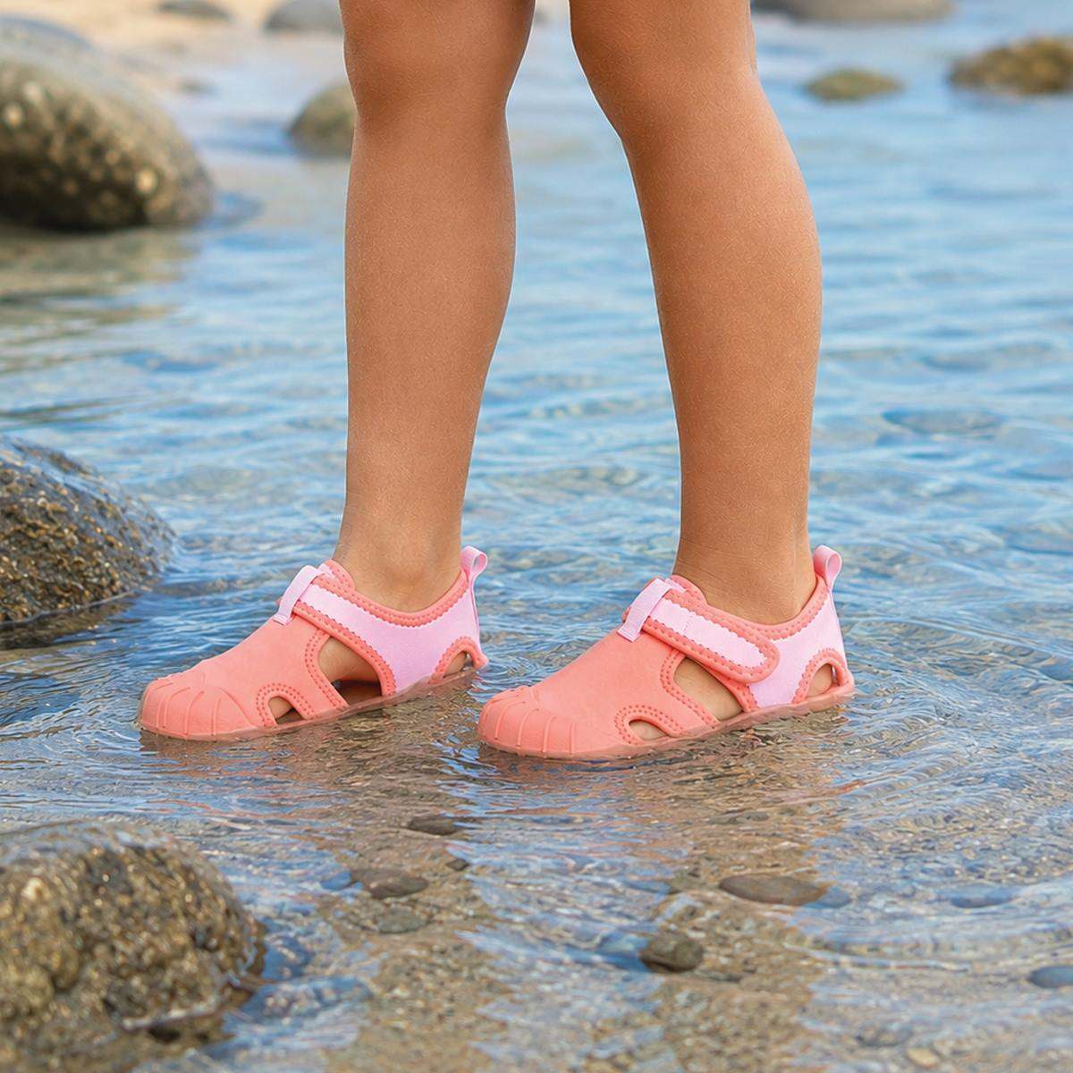 Aqua Sandal Flamingo Pink