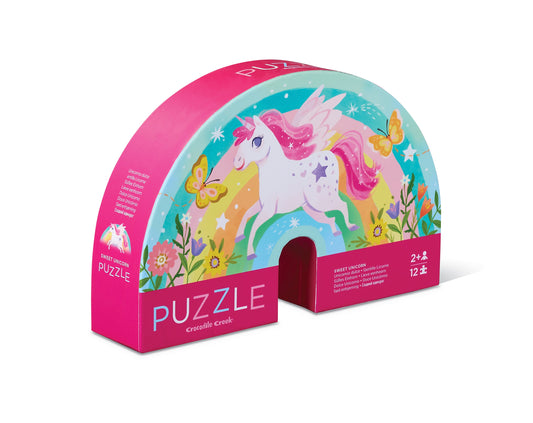 Mini Puzzle 12 pc Sweet Unicorn by Crocodile Creek – kids educational puzzle