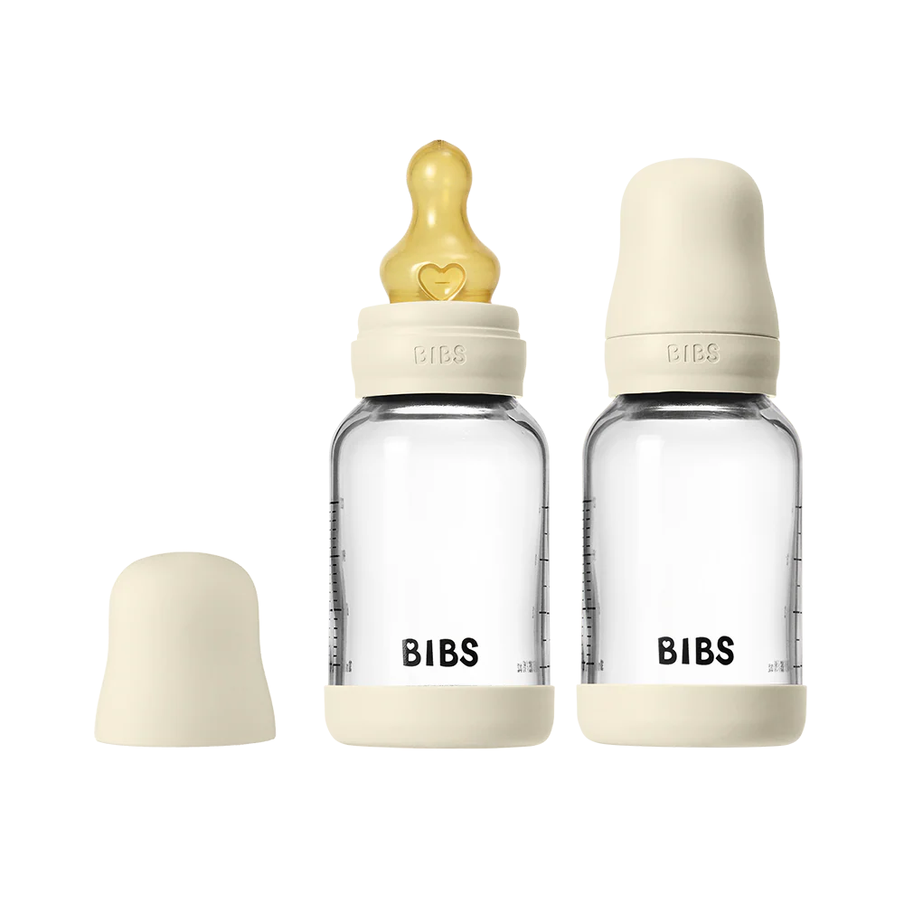 Baby Glass Bottle Set 120ml 2 Pack Latex - Ivory