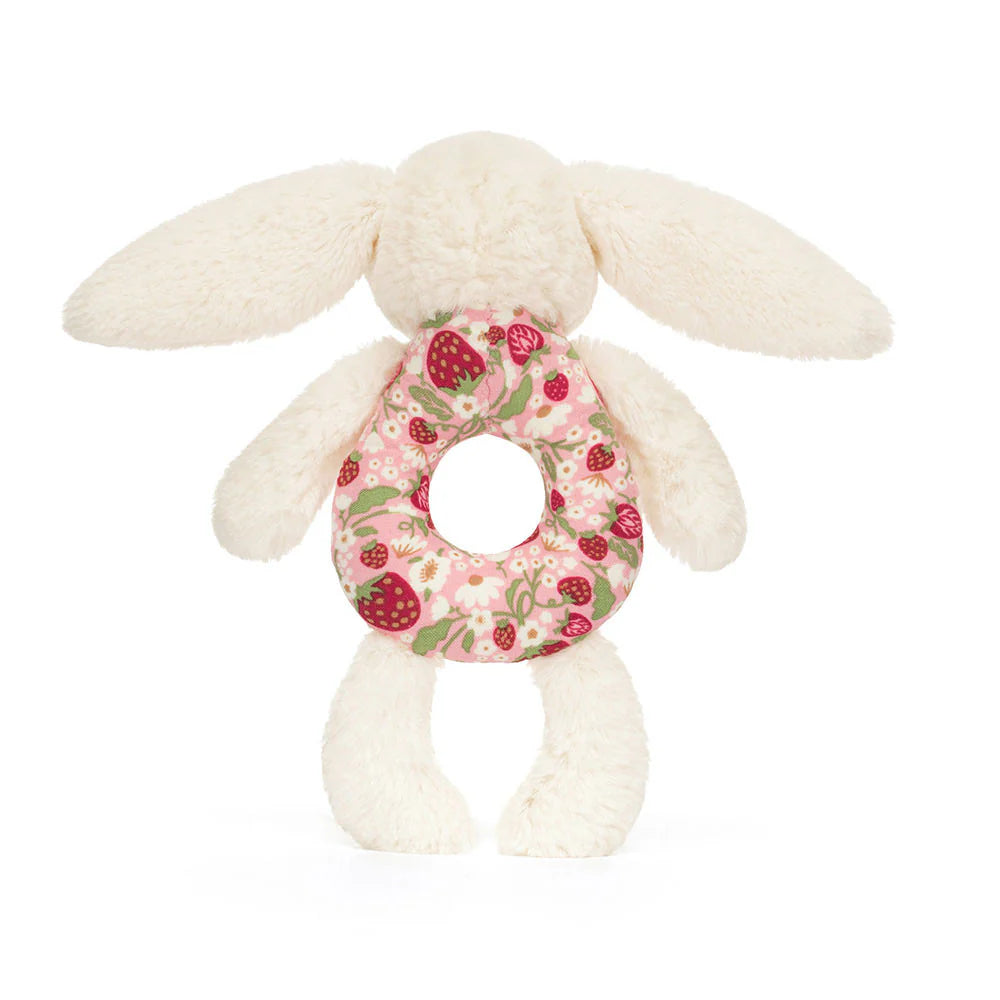 Blossom Cream Bunny 'Berry' Ring Rattle