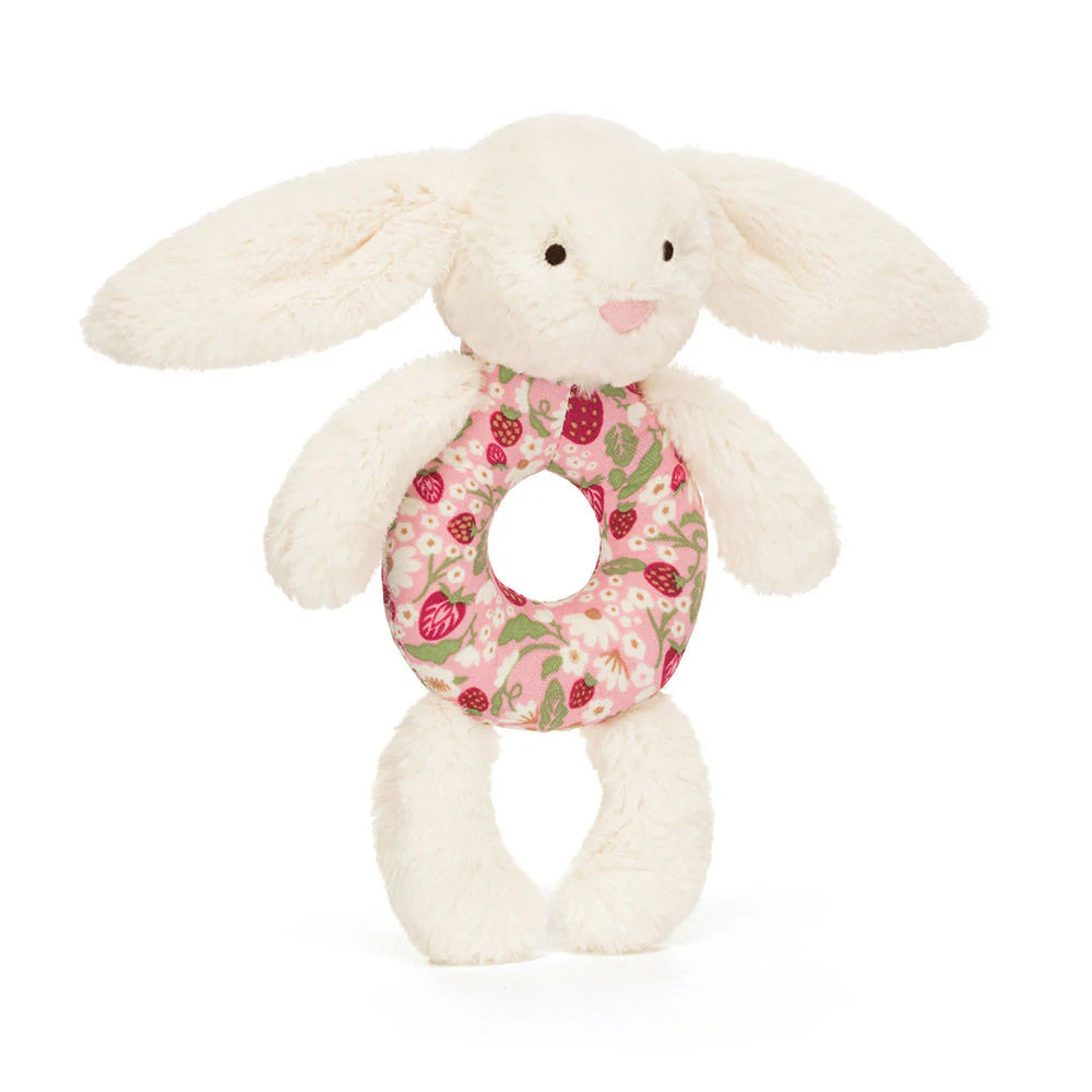 Blossom Cream Bunny 'Berry' Ring Rattle