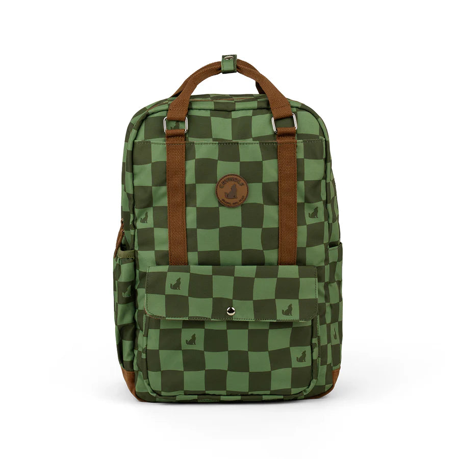 Crywolf Knapsack Green Check | Aster & Ruby