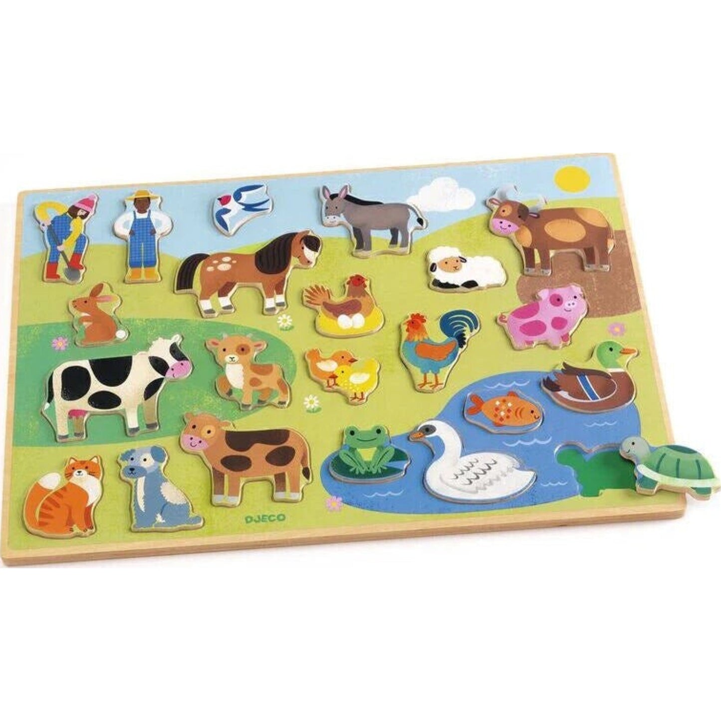 Djeco Wooden Puzzle: 22pc Farm | Aster & Ruby