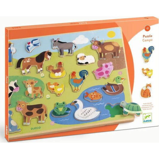 Djeco wooden puzzle – Wooden Puzzle: 22pc Farm from Aster & Ruby
