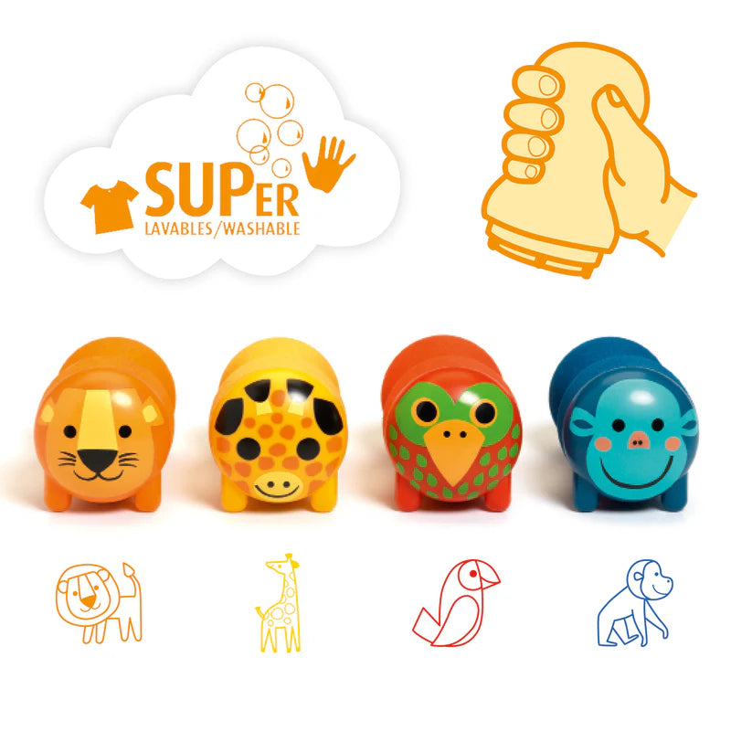 Safari Animal Stamps for Little Ones