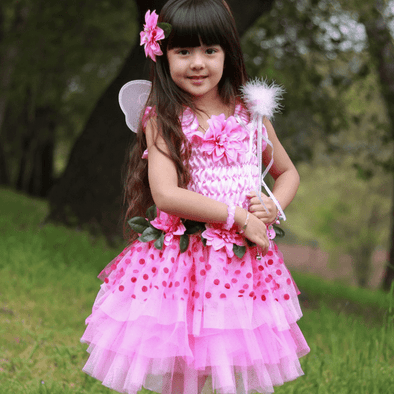 Great Pretenders Pink Fairy Blooms Deluxe Dress With Wings & Headband