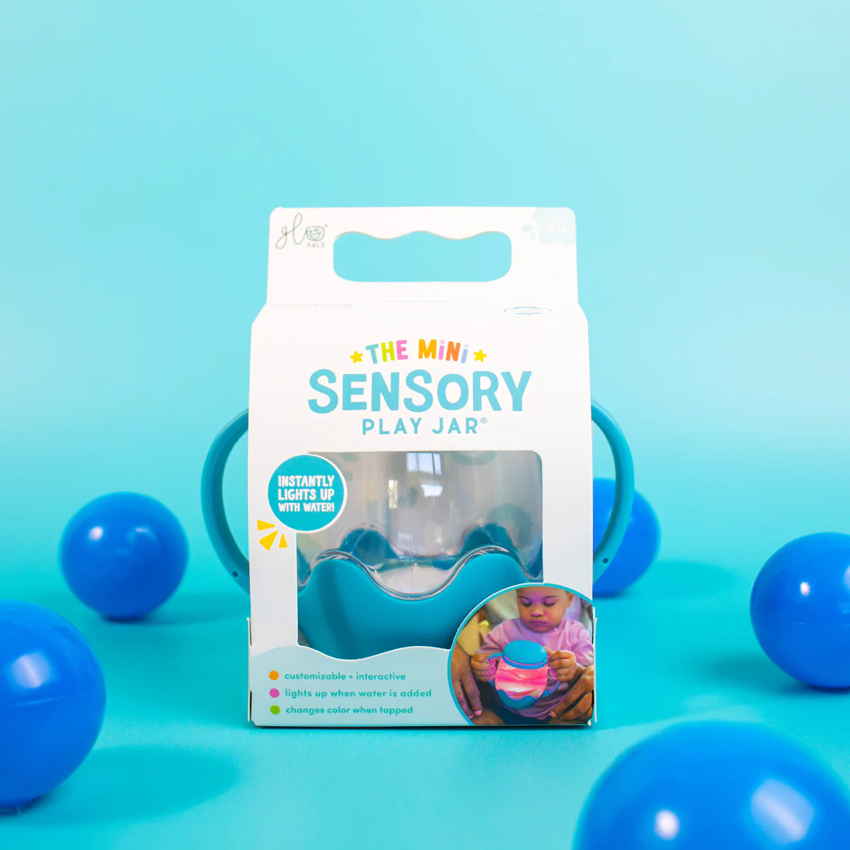 Mini Sensory Play Jar Blue