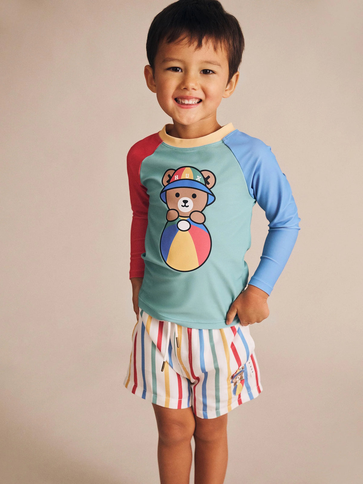 Huxbaby Huxbear Stripey Swim Shorts | Aster & Ruby