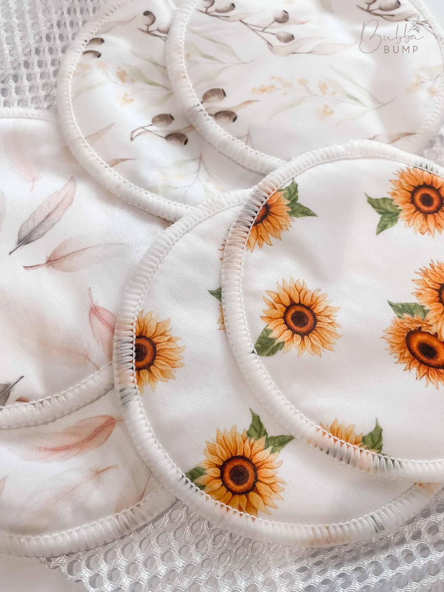 14 Pack Organic Bamboo Reusable Breast Pads | 7 Pairs (Mixed Prints)