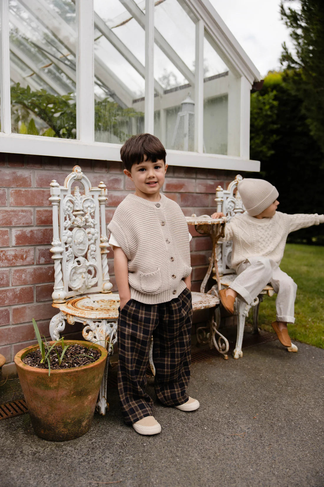 Organic Cotton Kenji Pant Woodland Check