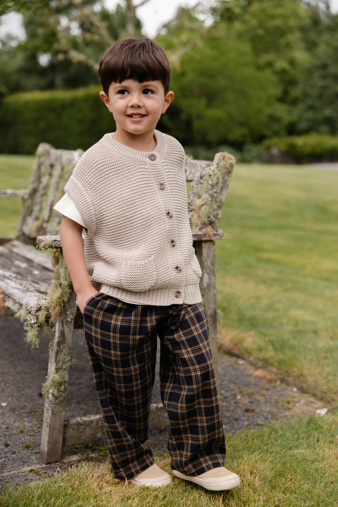 Organic Cotton Kenji Pant Woodland Check