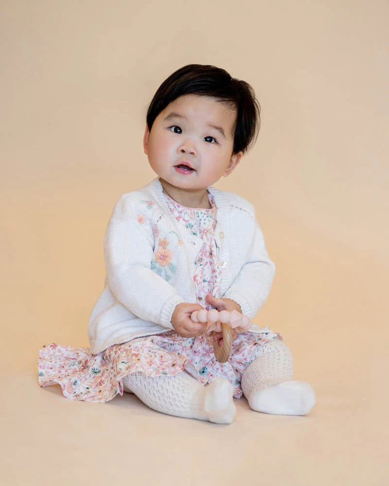 Fern Hand Embroidered Organic Cardigan