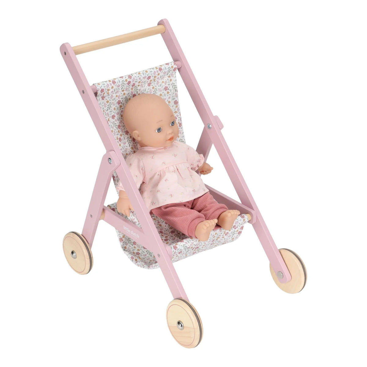 Wooden Doll Stroller