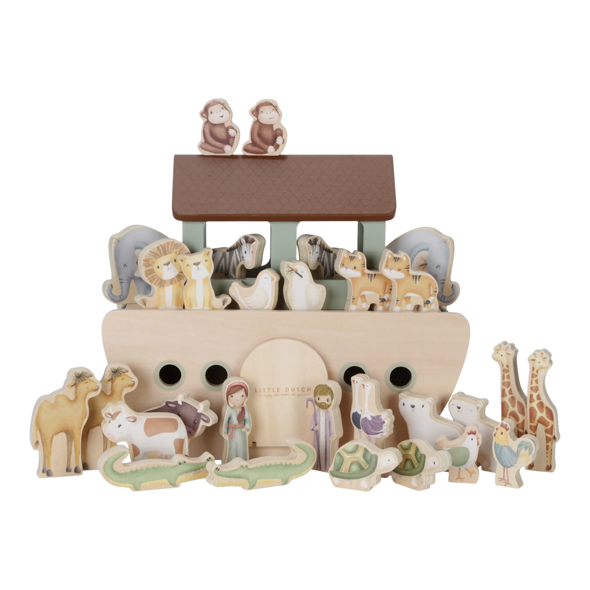 Wooden Noah's Ark Playset