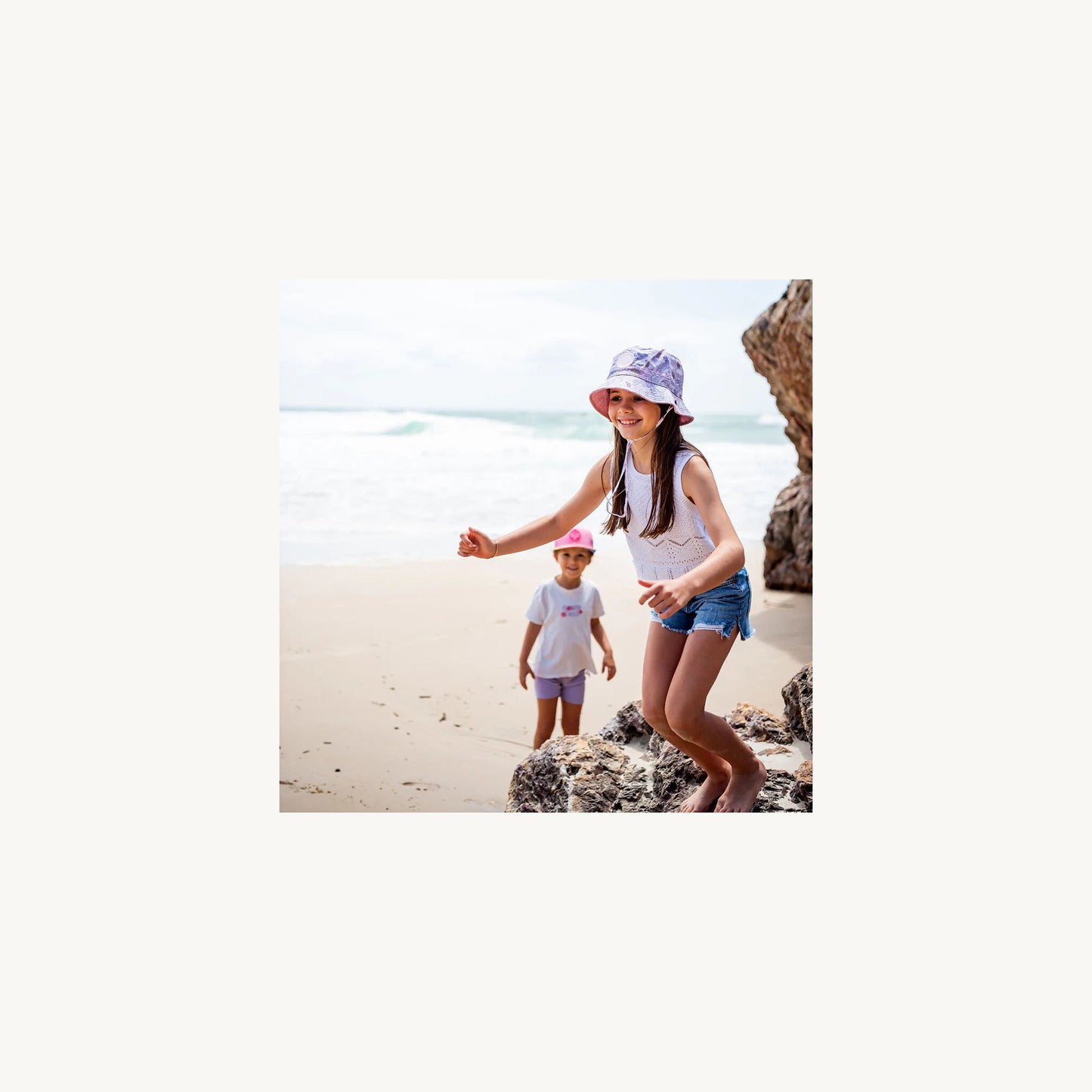 Lola Reversible Bucket Hat – baby sunhat for warm weather by Little Renegade Company | Aster & Ruby