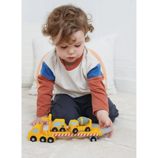 Mentari wooden vehicle – Construction Transporter from Aster & Ruby