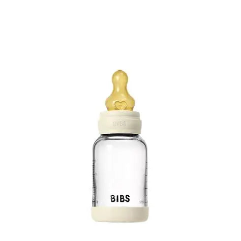 BIBS Baby Glass Bottle Set 120ml Latex Ivory | Aster & Ruby