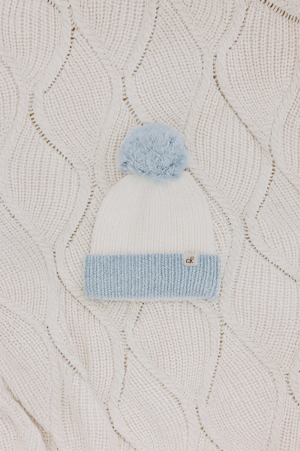 Baby Knit Beanie | Soft Blue