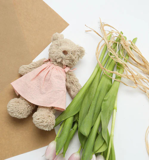 Baby Honey Bear Dress Baby Pink