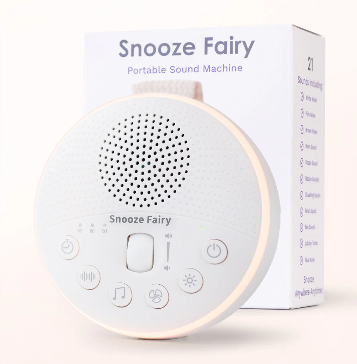 Lively Living Snooze Fairy Portable White Sound Machine | Aster & Ruby