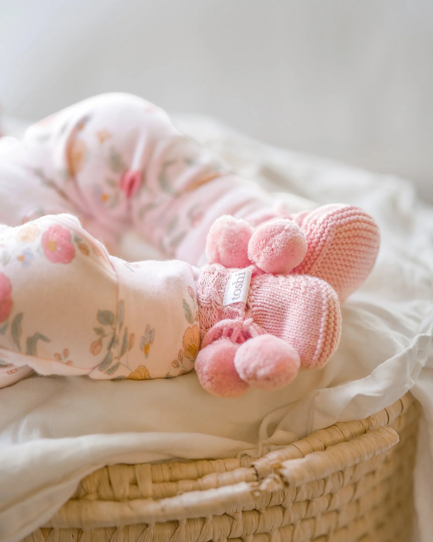 Organic Booties | Misty Rose
