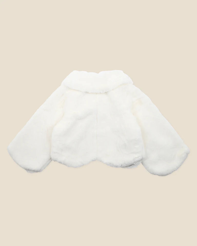 PETAL FAUX FUR JACKET 3-7 YRS