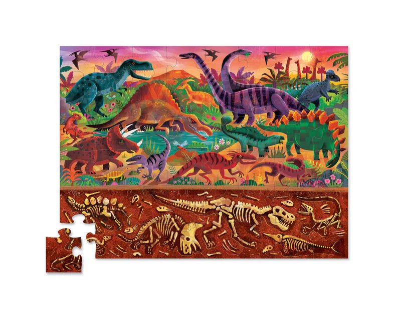 Above & Below Puzzle 48 pc Dinosaur World - Aster & Ruby