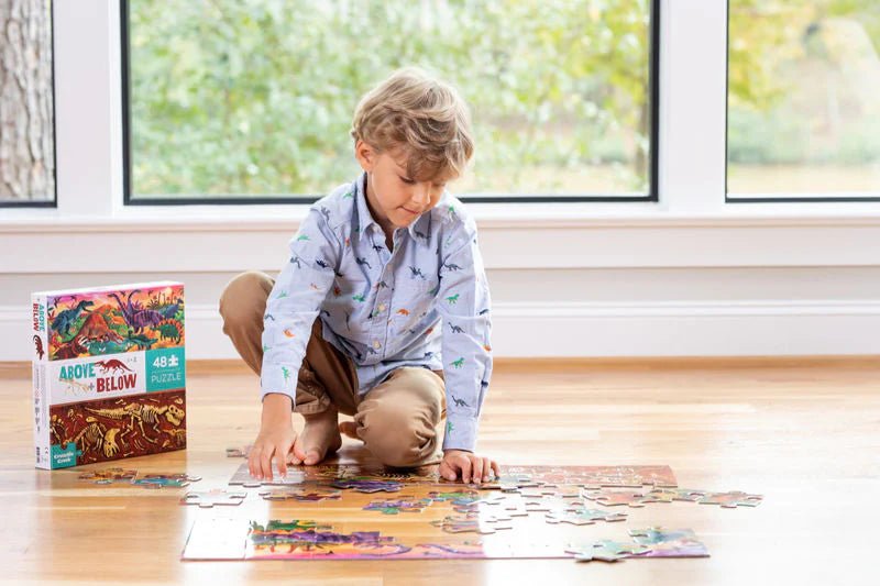 Above & Below Puzzle 48 pc Dinosaur World - Aster & Ruby