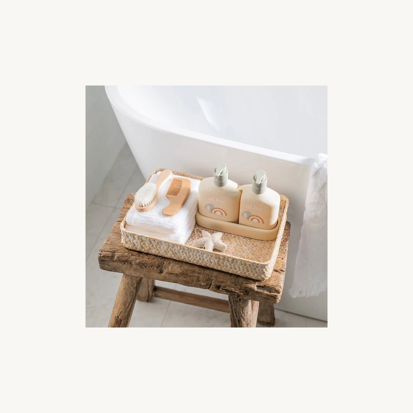 Al.ive Body Baby Konjac Sponge - White – children's product by Al.ive Body | Aster & Ruby