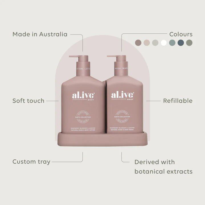 Wash & Lotion Duo Raspberry Blossom & Juniper – Aster & Ruby