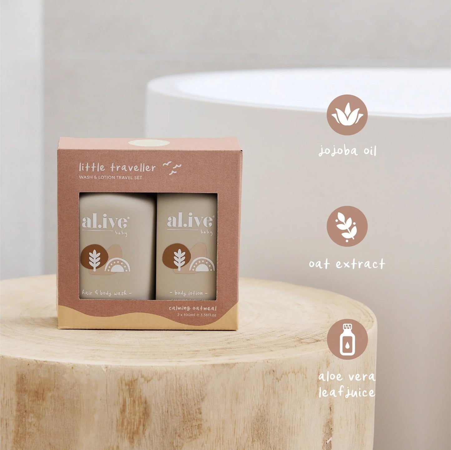 Al.ive Body Calming Oatmeal Little Traveller Set | Aster & Ruby
