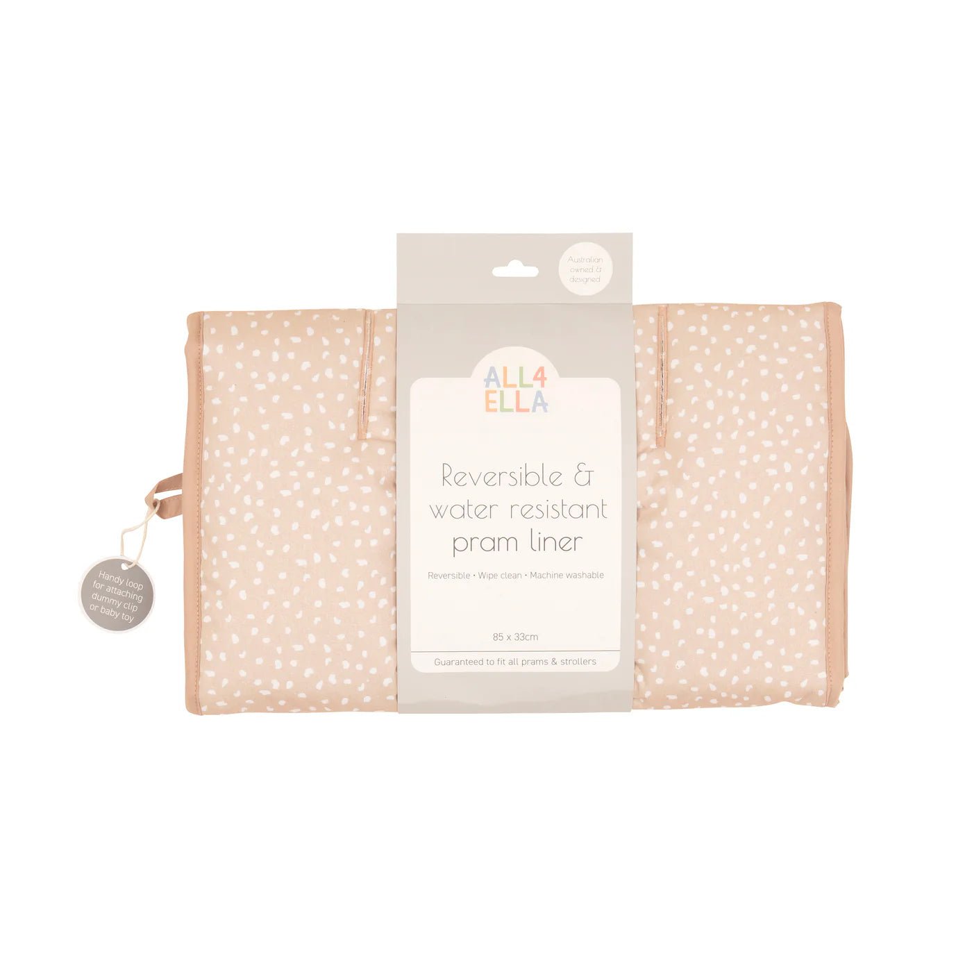 All4Ella Pram Liner Beige Dots - Aster & Ruby