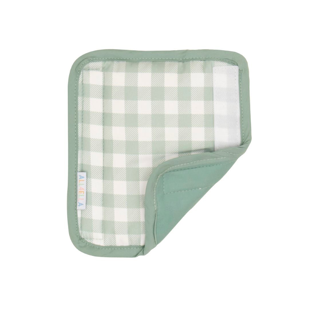 All4Ella Sage Gingham Harness Covers & Pram Pegs Set - Aster & Ruby