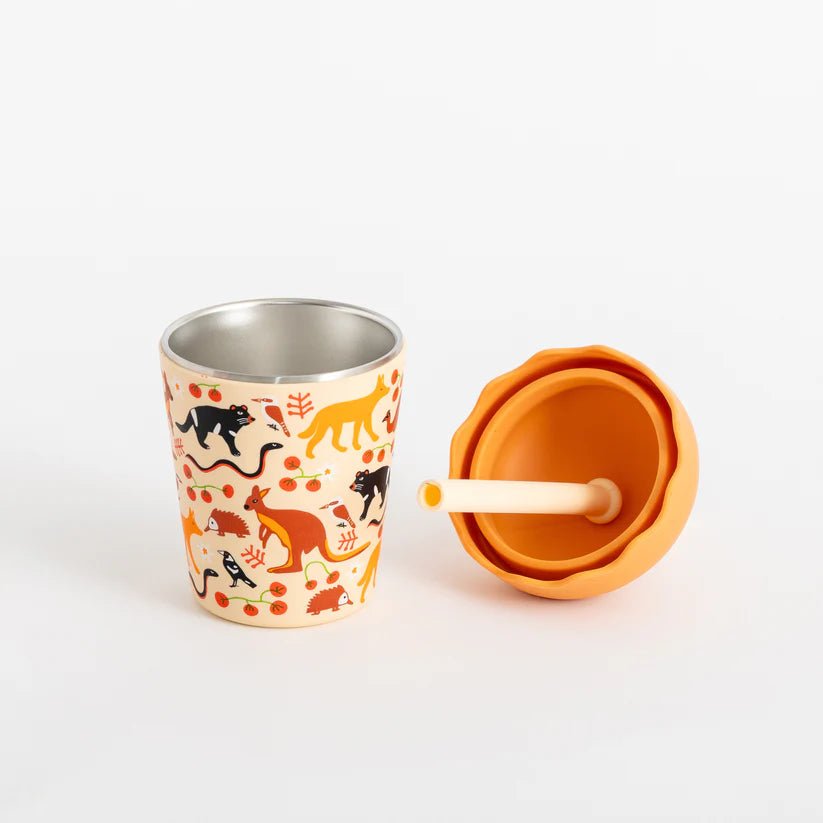 Aussie Animals Mini Smoothie Cup & Straw 200ml - Aster & Ruby