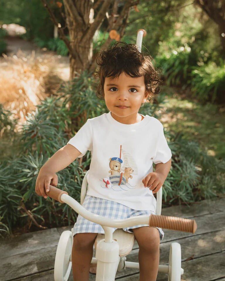 AXEL FRIENDS IN BOAT ORGANIC TEE β 0-3m, 3-6m, 6-12m, 1 β Aster & Ruby