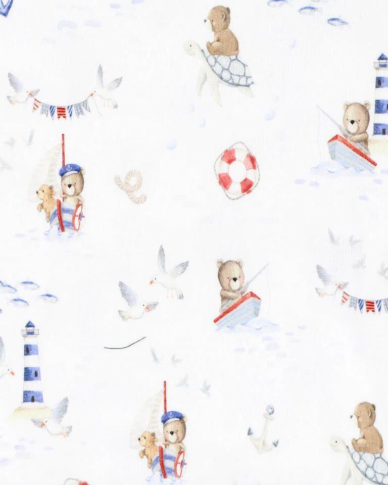 AXEL PRINT ORGANIC SS ZIP ROMPER – Newborn, 0-3m, 3-6m, 6-12m – Aster & Ruby