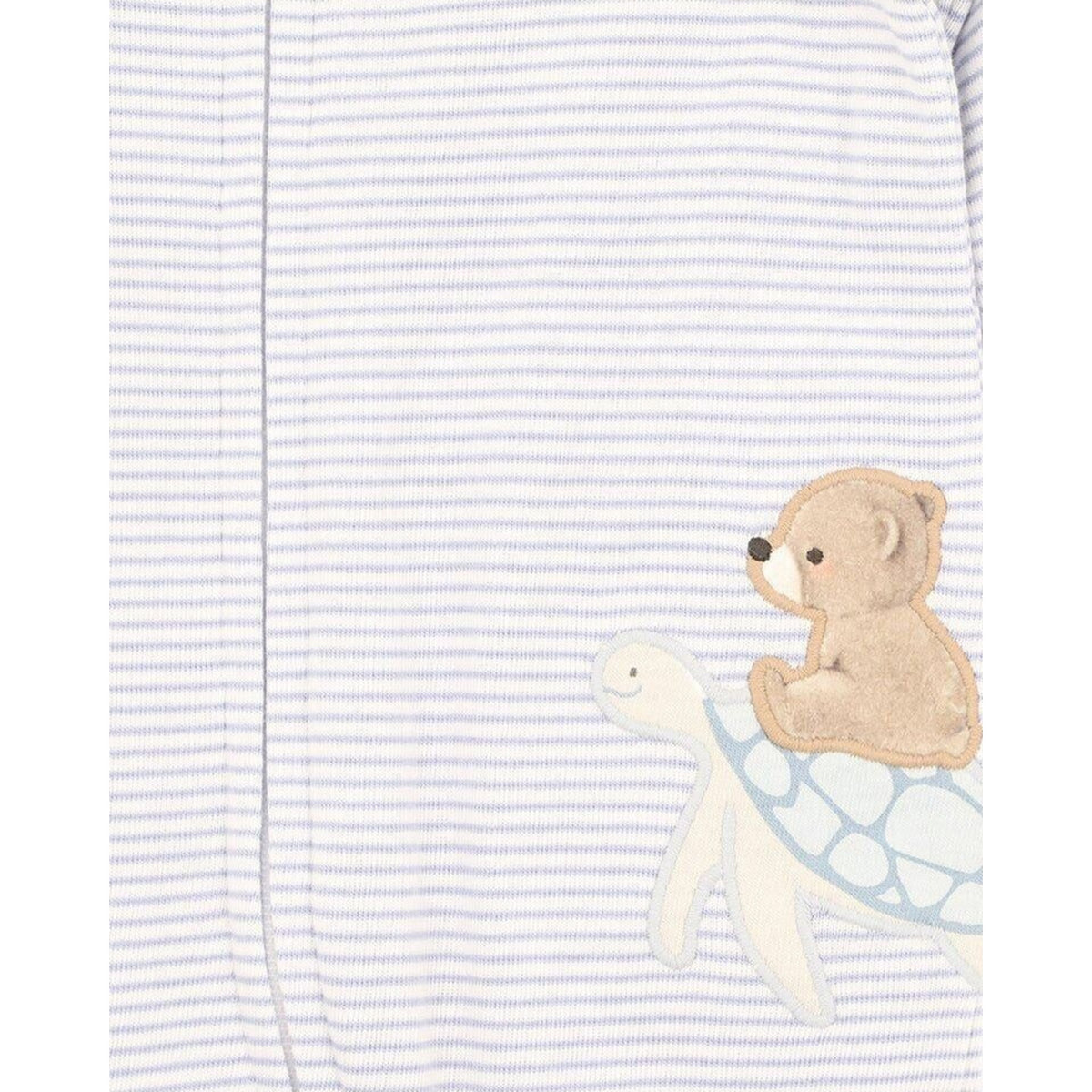 Bebe AXEL STRIPE ORGANIC LS ZIP ROMPER | Aster & Ruby