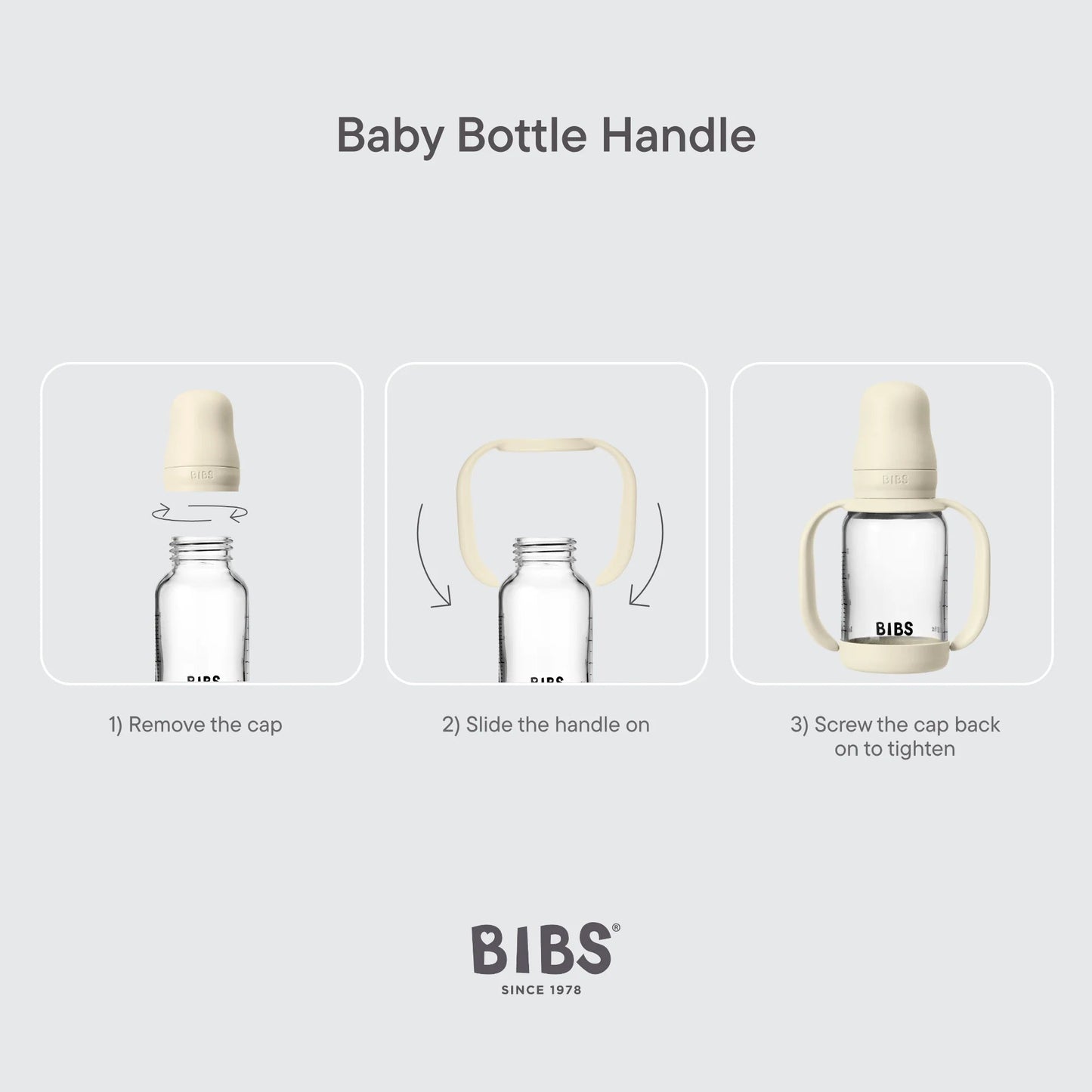 Baby Bottle Handle Ivory - Aster & Ruby