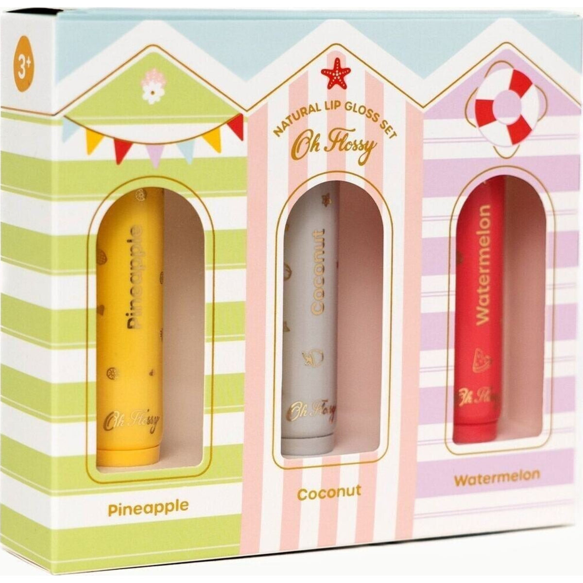 Oh Flossy Beach Club Natural Lip Gloss Set | Aster & Ruby