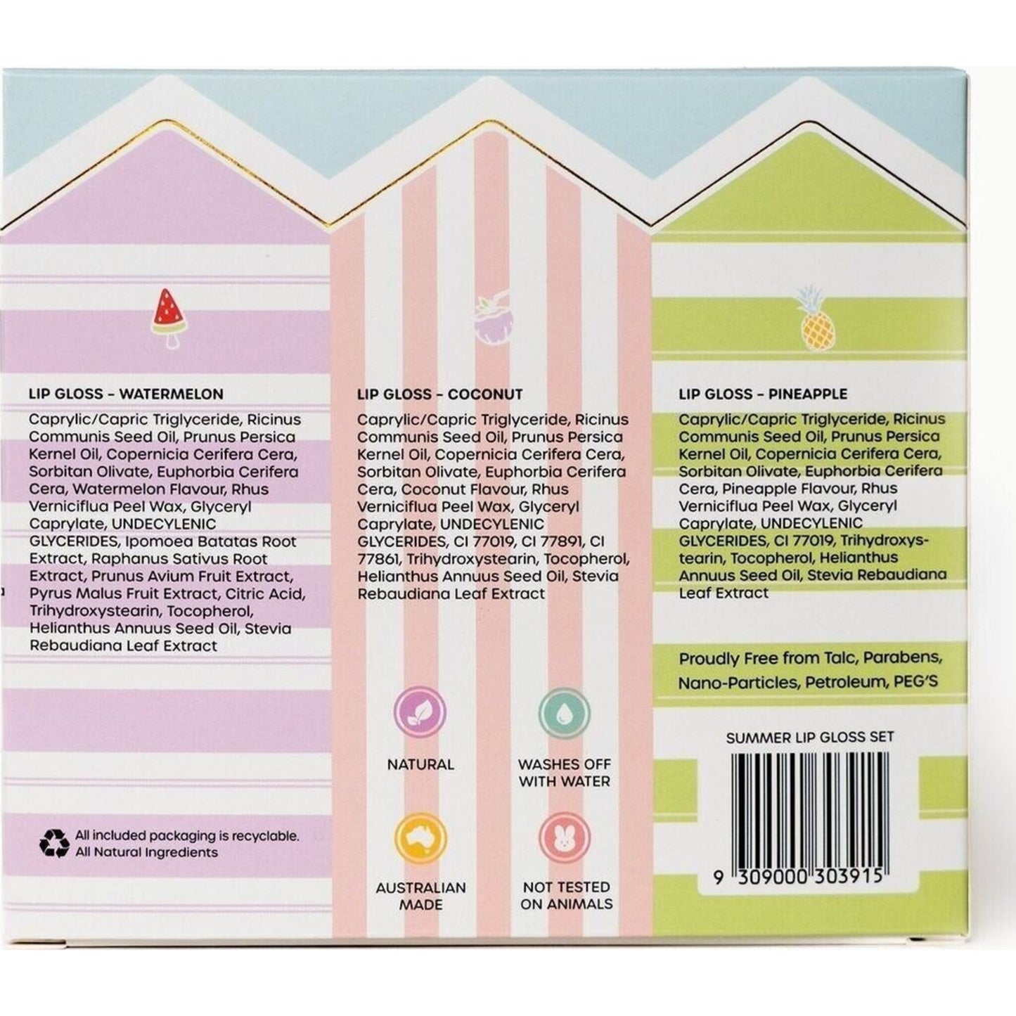 Beach Club Natural Lip Gloss Set – children's product by Oh Flossy | Aster & Ruby