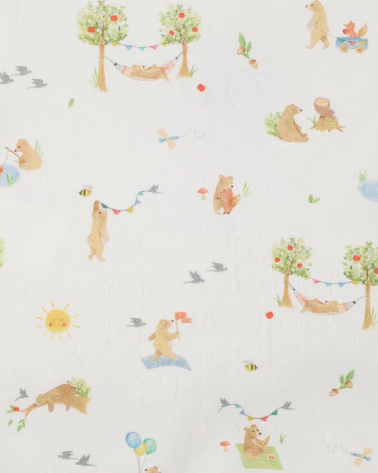 BEAR ORGANIC SS ZIPSUIT – Newborn, 0-3m, 3-6m, 6-12m – Aster & Ruby