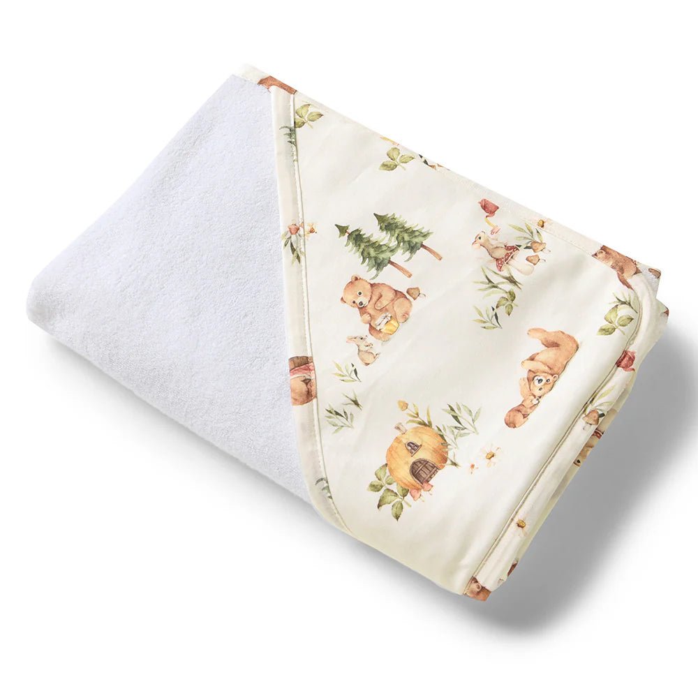 Bears Organic Hooded Baby Towel - Aster & Ruby