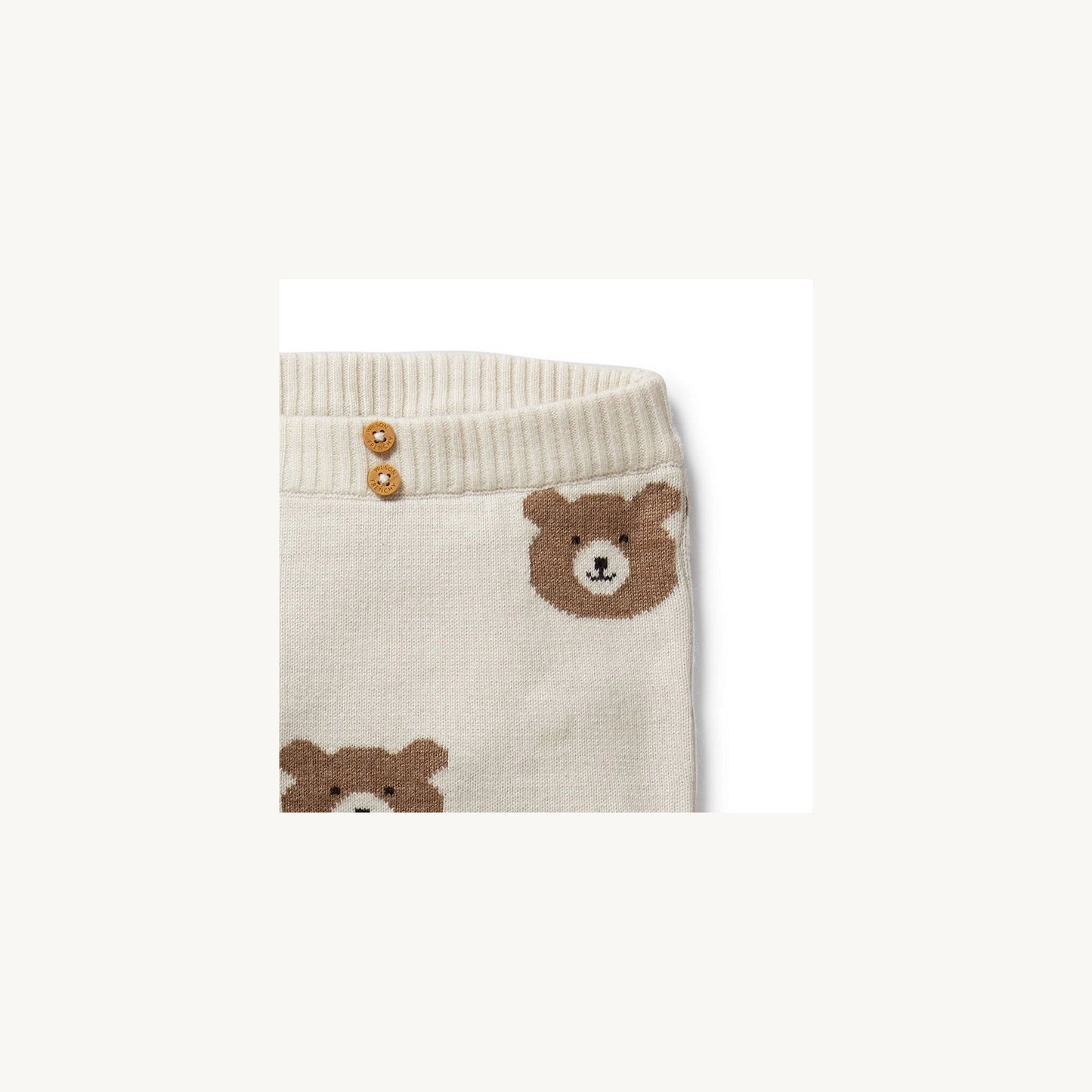 Wilson & Frenchy Beary Cute Organic Knitted Jacquard Legging | Aster & Ruby