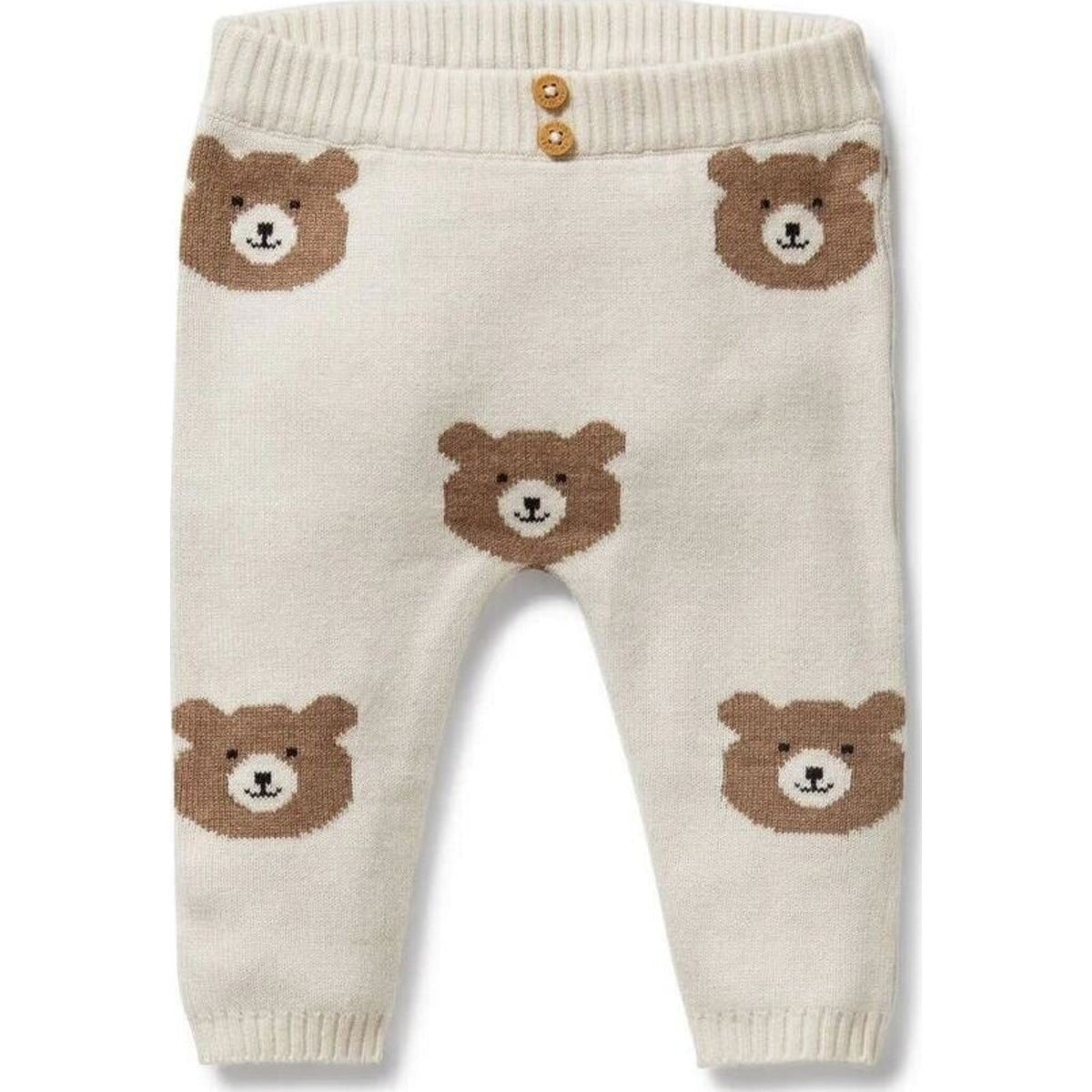 Wilson & Frenchy Beary Cute Organic Knitted Jacquard Legging | Aster & Ruby