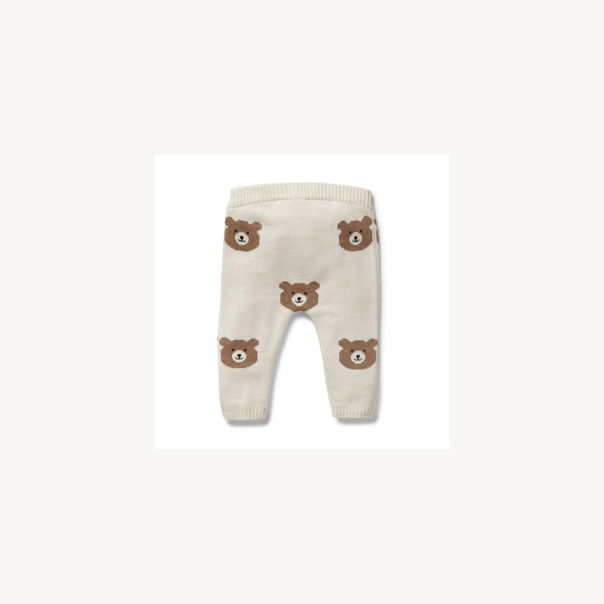 Wilson & Frenchy Beary Cute Organic Knitted Jacquard Legging | Aster & Ruby