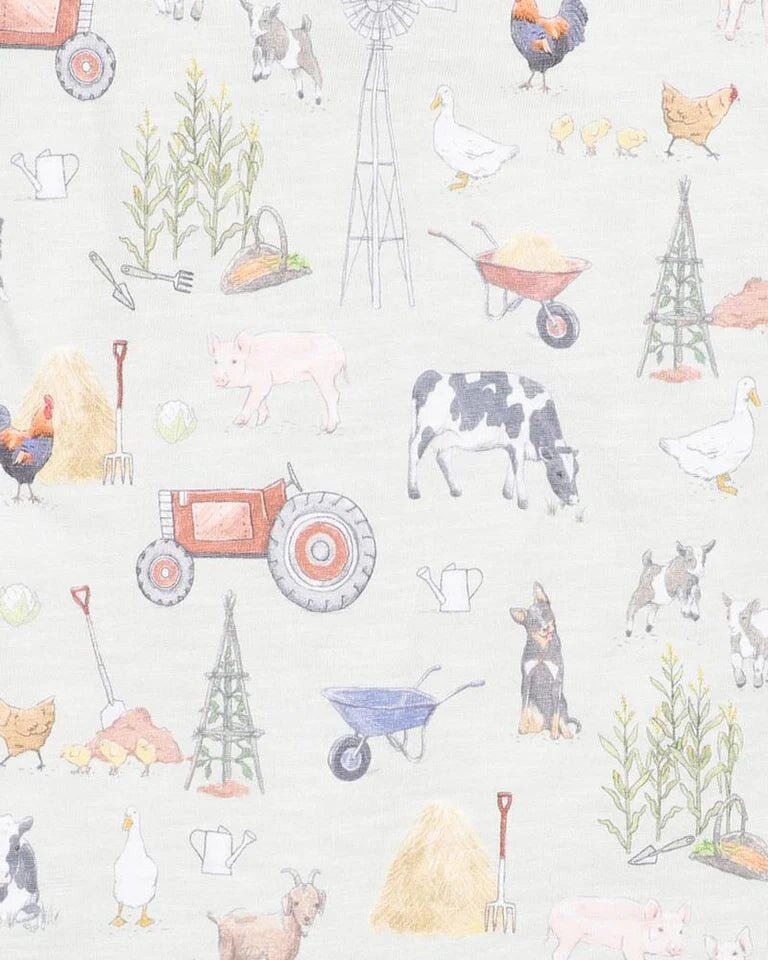 Bebe Chester Print S/S Zip Romper – Pre-mature, NB, 0-3m, 3-6m, 6-12m – Aster & Ruby