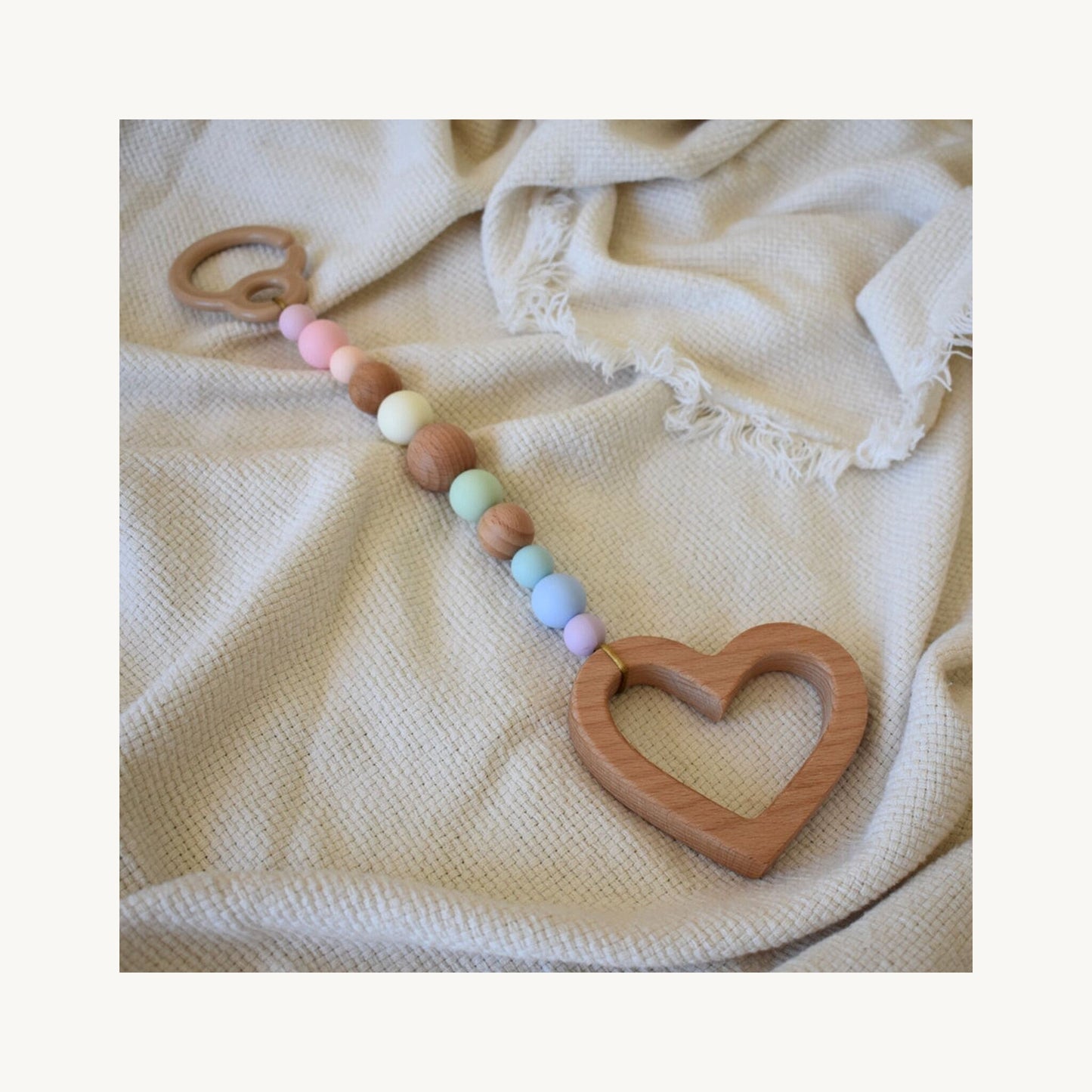 Heart Pram Toy Pastel Rainbow – children's product by Bella Zailea | Aster & Ruby