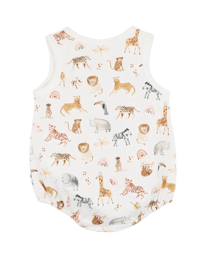 Billie Print Organic Button Front Bodysuit - Aster & Ruby